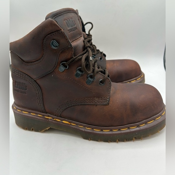 RARE Vintage Dr Martens 7735 Gaucho Safety Boot Made In England Brown Leather 7 - Picture 2 of 16